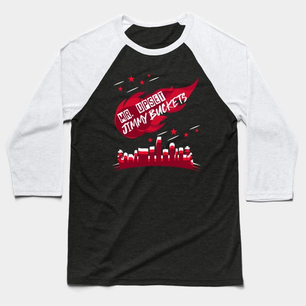 Playoffs Jimmy Buckets RED CITY Baseball T-Shirt by HCreatives